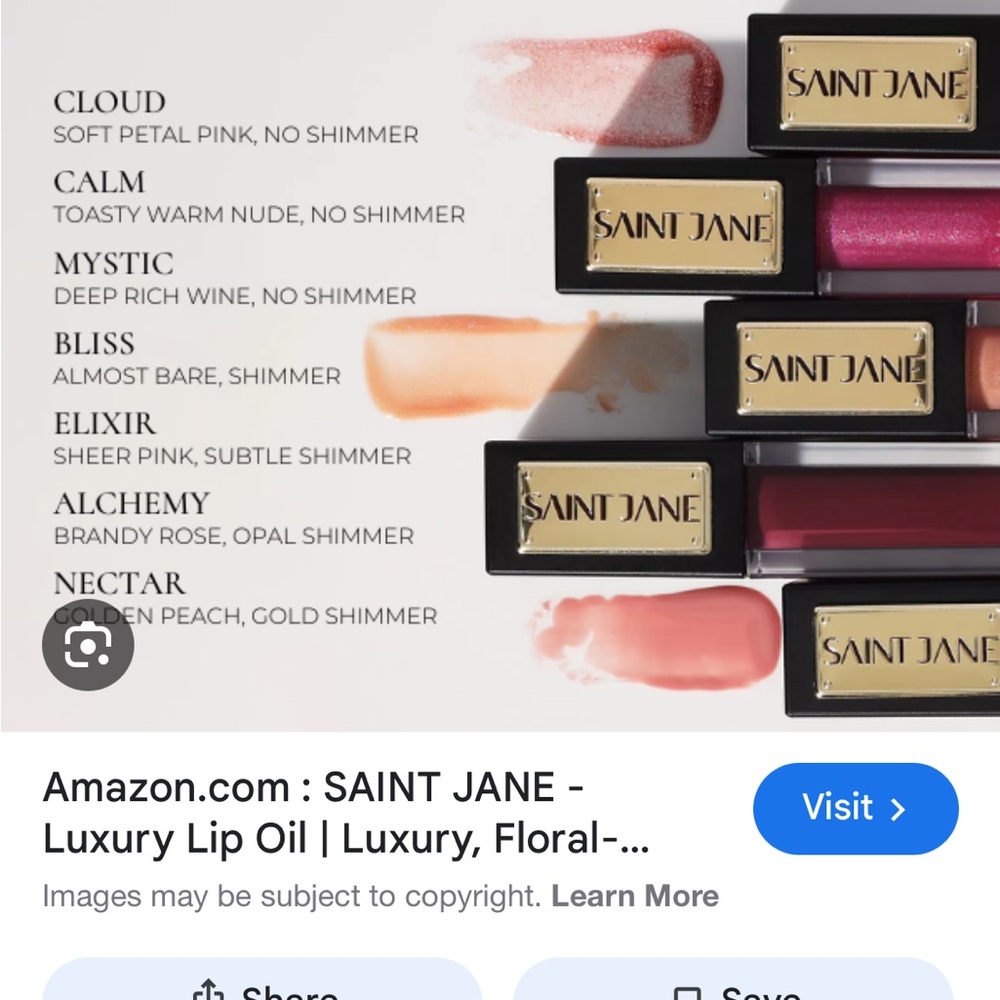 Saint Jane Clean Luxury Lip Oil in Remedy - Sold Out Everywhere - .15 oz - Picture 6 of 10